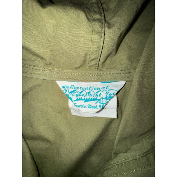 Vintage Eddie Bauer Anorak Jacket Men’s Large Olive Green Cotton Pullover - Picture 13 of 16